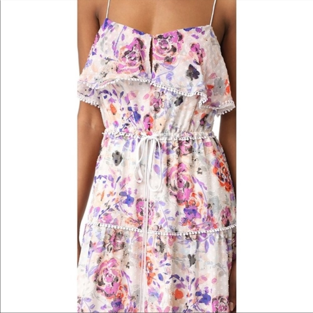 NWT LIKELY Rosy Dream Barada Chiffon Maxi Dress